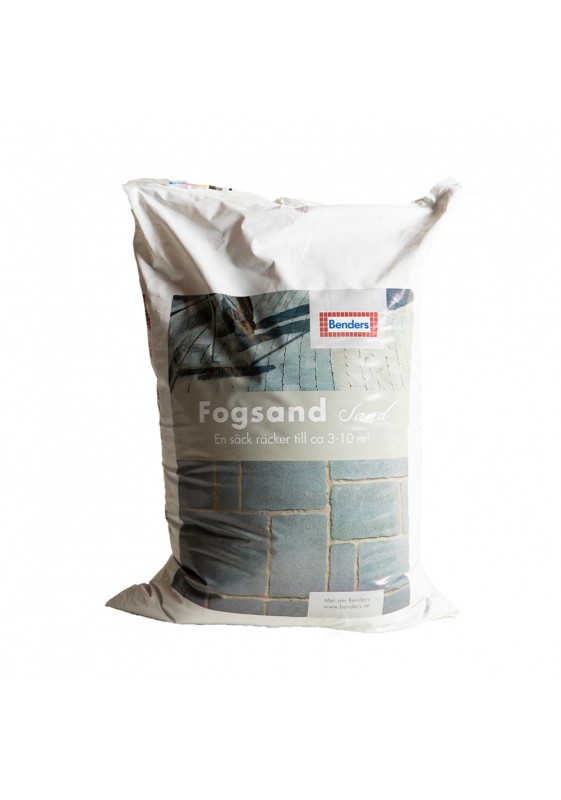 Smėlio, Bender Fogsand atsijos (1-5 mm siūlėms), trinkelių užpildas 0-2 mm 15 kg, Benders