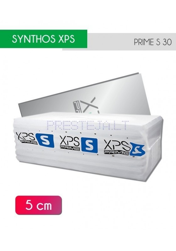 5 cm Ekstruzinis polistirenas Synthos XPS PRIME S 30 L 50-12, 50x600x1250 mm