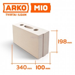 ARKO M10 silikatiniai blokeliai, 340x100x198 mm