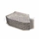 Pilkas Bender Megastone 150 rund 385x220x150 mm betono blokas, Benders