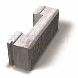 Pilkas Bender Megalock 400x130x150 mm betono blokas, Benders