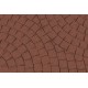 Mozaikinės trinkelės BRUNIS * 60x60x62 šiurkštus paviršius Ruda
