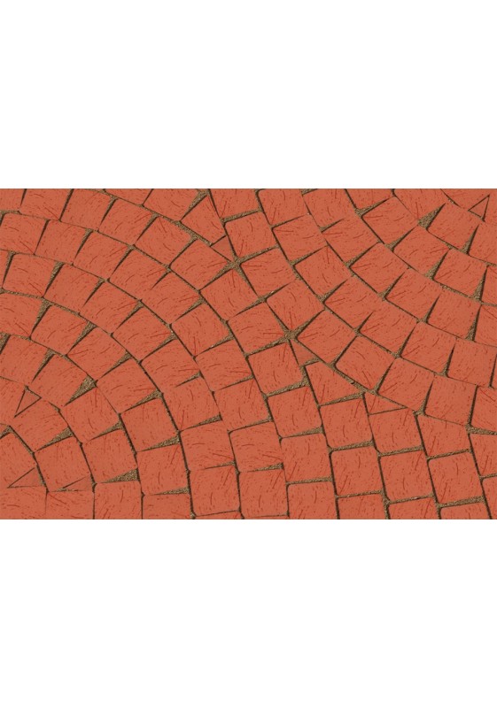 Mozaikinės trinkelės JANKA * 60x60x52 šiurkštus paviršius Raudona