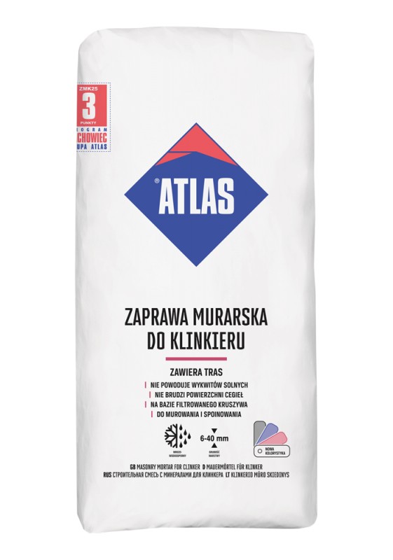 Arrowhead Father fage bar ATLAS ZMK KLINKERIO MŪRO SKIEDINYS, 25 kg - Atlas I Prestėja