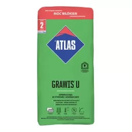Atlas GRAWIS U, 25 kg, elastingas klijavimo/armavimo mišinys su 3D armavimu, grafitiniam ir baltam polistirenui bei XPS