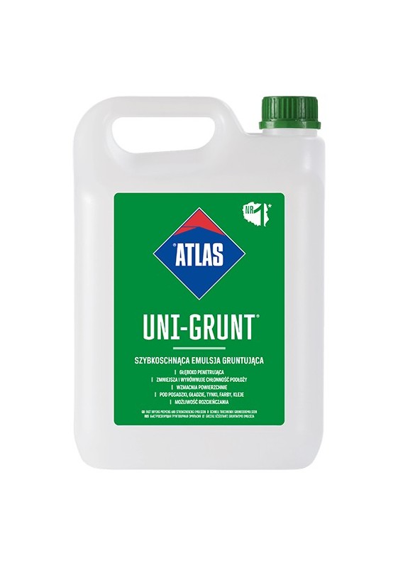 ATLAS UNI-GRUNT 5 kg - greitai džiūstanti gruntavimo emulsija