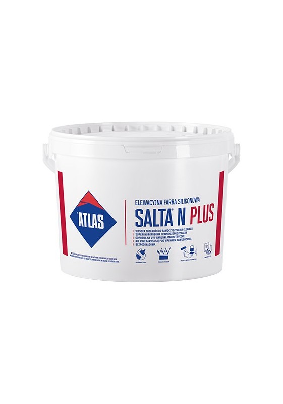 ATLAS SALTA N PLUS balta sp. - modifikuoti silikoniniai fasado dažai